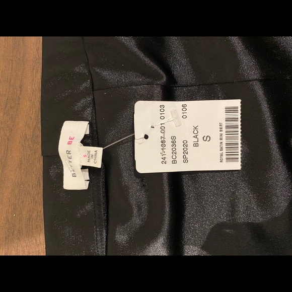 Black Satin Skirt - Picture 4 of 4